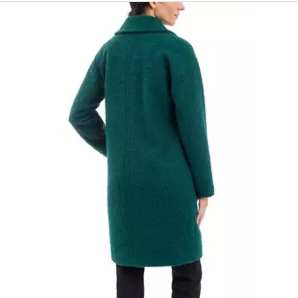 BCBGeneration Women's Double Breasted 4-Button Boucle Peacoat in Emerald Size 1x - Picture 3 of 12